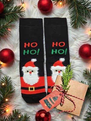 Diva Viva - Yılbaşı Temalı Unisex Çorap – Desenli Özel Tasarım (Hediye Paketli)