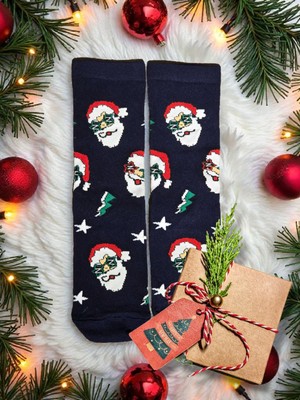Diva Viva - Yılbaşı Temalı Unisex Çorap – Desenli Özel Tasarım (Hediye Paketli)
