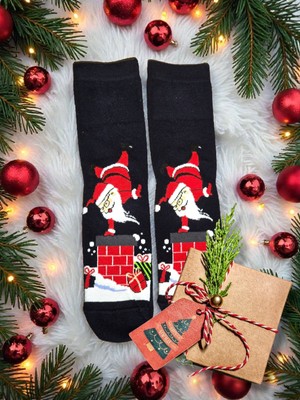 Diva Viva - Yılbaşı Temalı Unisex Çorap – Desenli Özel Tasarım (Hediye Paketli)