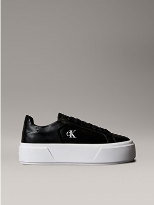 Calvin Klein Kadın Lace Up Deri Detaylı Platform Sneaker