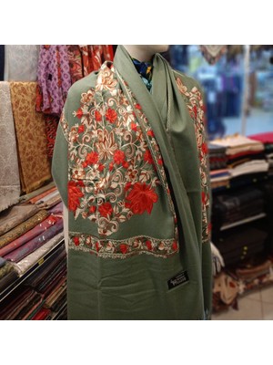 NQ El Işlemesi Dokuma Kaşmir Şal