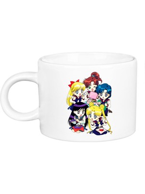 Sailor Moon Ay Savaşçısı Porselen Motto Fincan, Şık ve Renkli Tasarım