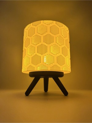 Koçer Awm 3D Dekoratif Özel Tasarım Şık Abajur, Masa Lambası LED Mumlu