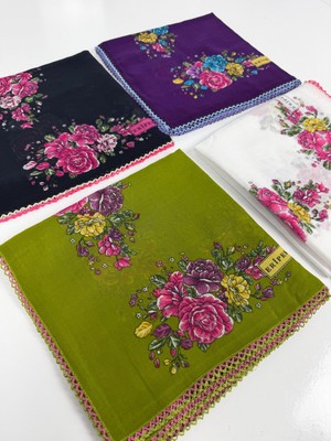 Eripek Dörtlü Oyalı Pamuk Tülbent Seti- 06086-02