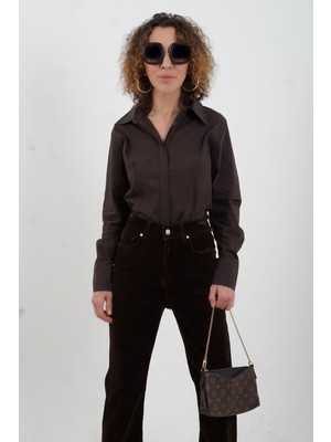 Zelish My Sister Kahve Pensli Gömlek