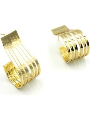 Royaleks Sıralı Dalga Küpe - Altın