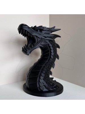 Koçer Awm Ejderha Alevi Masa Lambası Siyah – 3D Print Özel Tasarım