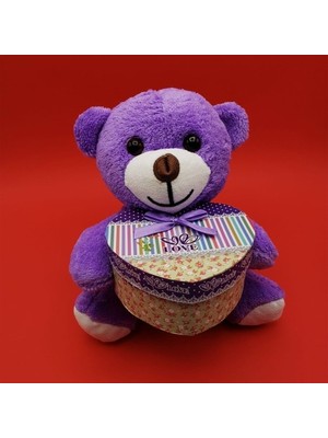 Evaglow Sevimli Kalp Kutulu Peluş Ayıcık