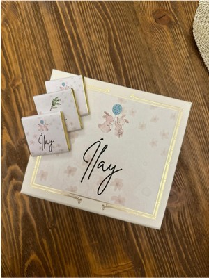 Amber Stüdyo Isme Özel 48 Li Yenidoğan Hoşgeldin Bebek 1 Yaş Doğum Günü Hediyelik Çikolata Mevlüd Çikolatası