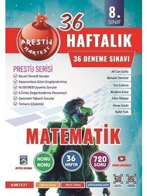 Storemax 8. Sınıf Haftalık Matematik Denemeleri