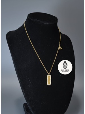 Zarif Tasarım Gold Çelik Kolye