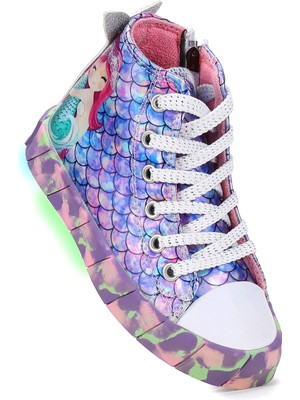 Kiko Kids Ruse Deniz Kızı Fermuarlı Işıklı Kız Çocuk Spor Ayakkabı