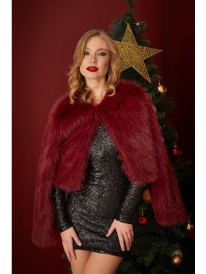 FullaModa Sırt Dekolteli Pul Payet Mini Elbise