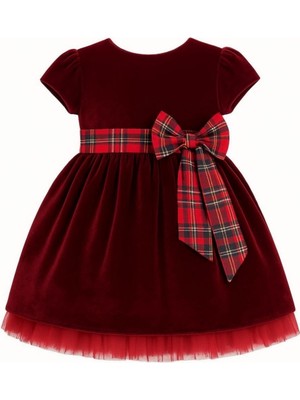 Petit Coral Velvet Merry Elbise