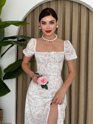 Kendim Fashion Zeze Balon Kol Elbise