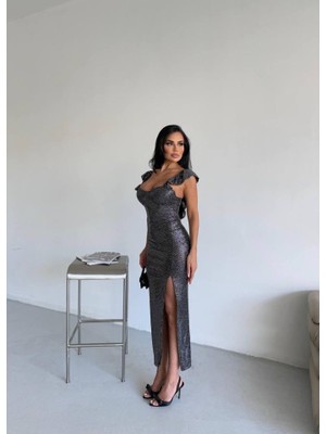 Kendim Fashion Yırtmaçlı Elbise