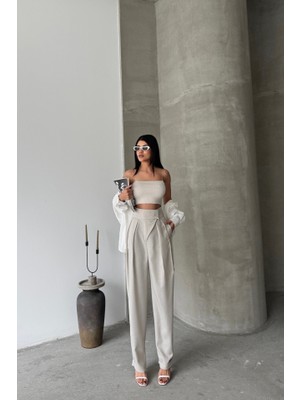 Kendim Fashion Tasarım Pantolon - Bej