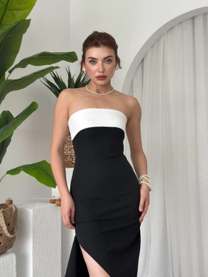 Kendim Fashion Terk Yırtmaç Detaylı Elbise