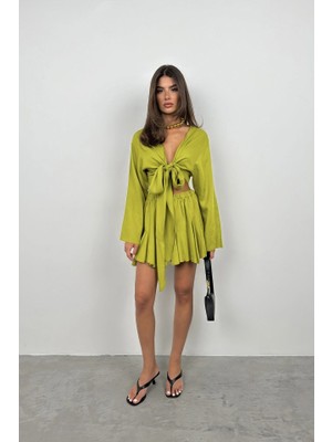 Kendim Fashion Bel Lastikli Kiloş Etek