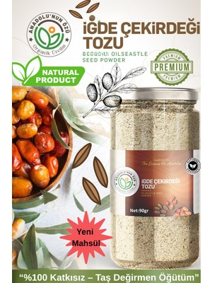 Anadolunun Özü Doğal İğde Çekirdeği Tozu 90 g | %100 Saf • Omega-7 • Katkısız • Taş Değirmen Öğütülmüş