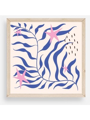 Yaprak Ahşap Çerçeveli Tablo