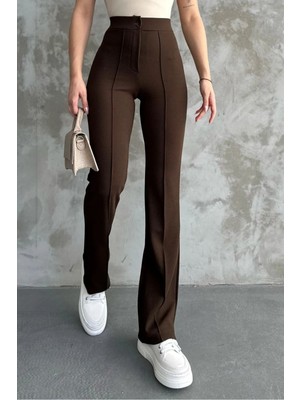 Moderie Butik Kadın Yeni Sezon Yüksek Bel Dört Mevsim Palazzo Pantolon