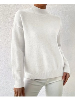 Moderie Butik Kadın Uzun Kollu Balıkçı Yaka Triko Bluz