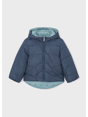 Mayoral Kız Çocuk Çift Taraflı Kapitone Mont Mavi 4444