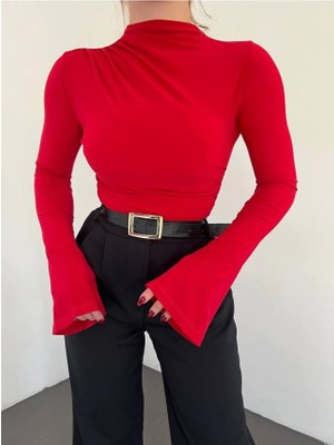 Moderie Butik Büzgülü Ispanyol Kol Bluz