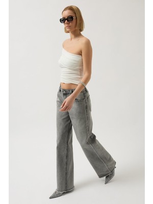 Moderie Butik Taş Şerit Detaylı Jean