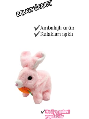 Kulakları Işıklı  Pilli Tavşan