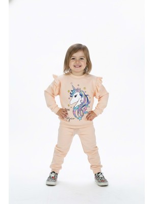 Mnk Baby & Kids Kız Çocuk Boynuzlu At Eşofman Takımı