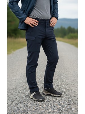 Snowmount Günlük Taktikal Likralı Trekking Lacivert Renk Pantolon 9675