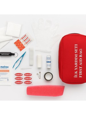 Semateks Ilk Yardım Çantası Seti – Taşınabilir, Fermuarlı, Acil Müdahale Yardım Seti