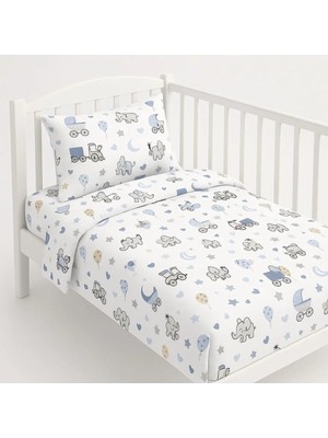 Jasmin Lüks Bebebek Nevresim Takımı - Mavi Arabalı