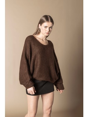 Nisan Triko Kolları Katlamalı Triko Kazak