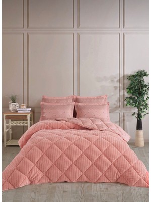 Bella Home Çift Kişilik Jakarlı Uyku Seti - Wellsoft Yorgan - 4 Parça - Pvc Orijinal Çantalı