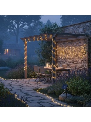 Stumbanng Güneş Enerjili Balkon Bahçe Peri LED 20 Metre S-20