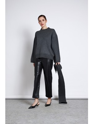 Avrile Şal Detaylı Triko Kazak