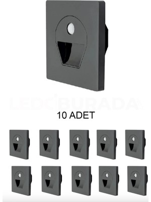 Cata CT-5170 Sensörlü Koridor Aydınlatması Siyah Kasa Beyaz Işık - 10’lu Paket