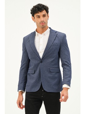 Bonesti Erkek Slim Fit Blazer Ceket Mavi