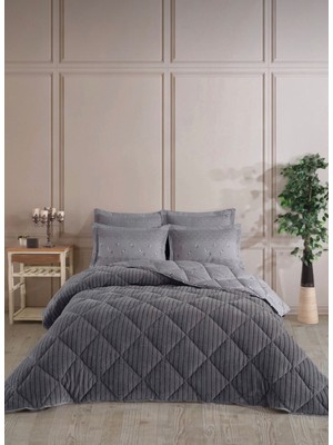 Bella Home Çift Kişilik Jakarlı Uyku Seti - Wellsoft Yorgan - 4 Parça - Pvc Orijinal Çantalı