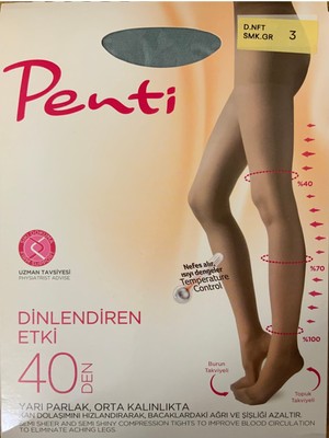 Penti Duman nefti renk 3 numara Large Hostes çorabı dinlendiren etki