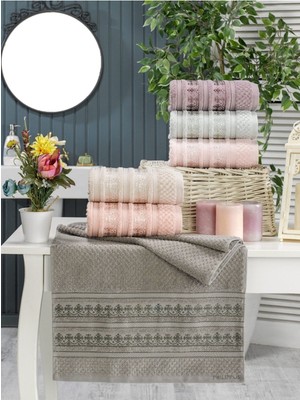 Z&N Style Annem Venedik Aır Coton 50X90CM Çeyizlik 1. Sınıf Ihraç Malı El&yüz 3'lü Lüks Havlu Seti