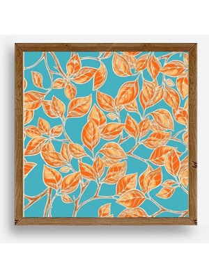 Yaprak Ahşap Çerçeveli Tablo