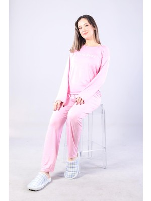 Mckanzie 3404 Milan Love You O Yaka Uzun Kol Üst Uzun Alt Pijama Takım