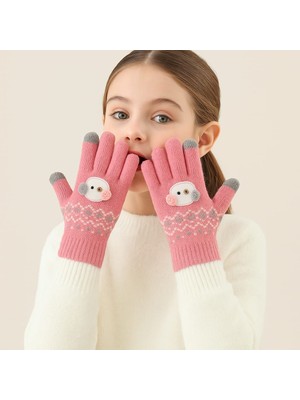 Gigi Giyim Ayıcık Detaylı Örme Kız Çocuk Eldiven