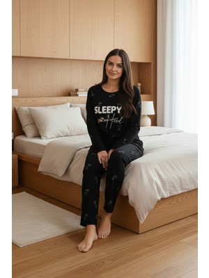 Bravie Sleepy Elite Viscose Siyah Pijama Takımı 3552