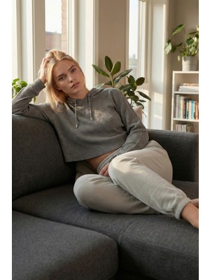 Bravie Jogger Paça Eşofman Altı Gri 3013