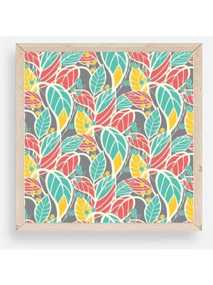 Yaprak Ahşap Çerçeveli Tablo